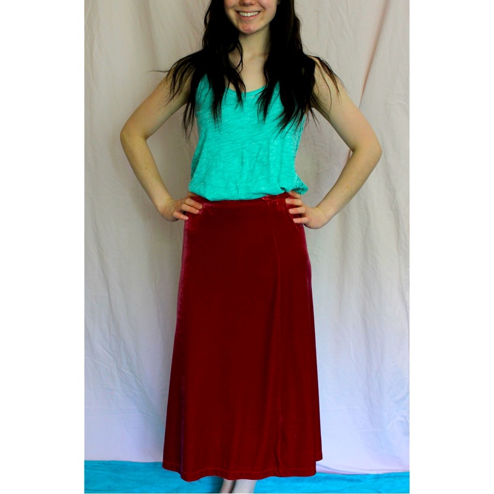 Gap Kids Stretch Velvet Red Skirt XL